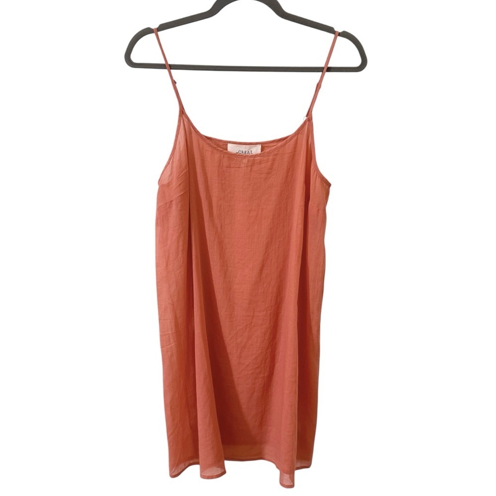 The GREAT. 100% Cotton Slipdress Orange Size Medium